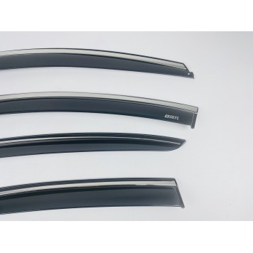 Дефлекторы окон Renault Megane IV 2016+ Sedan с нерж. хром полоской-3